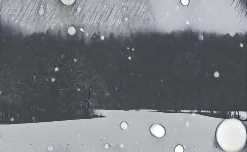 Vinterlandskap med snø - Mindfulness - PusteUt